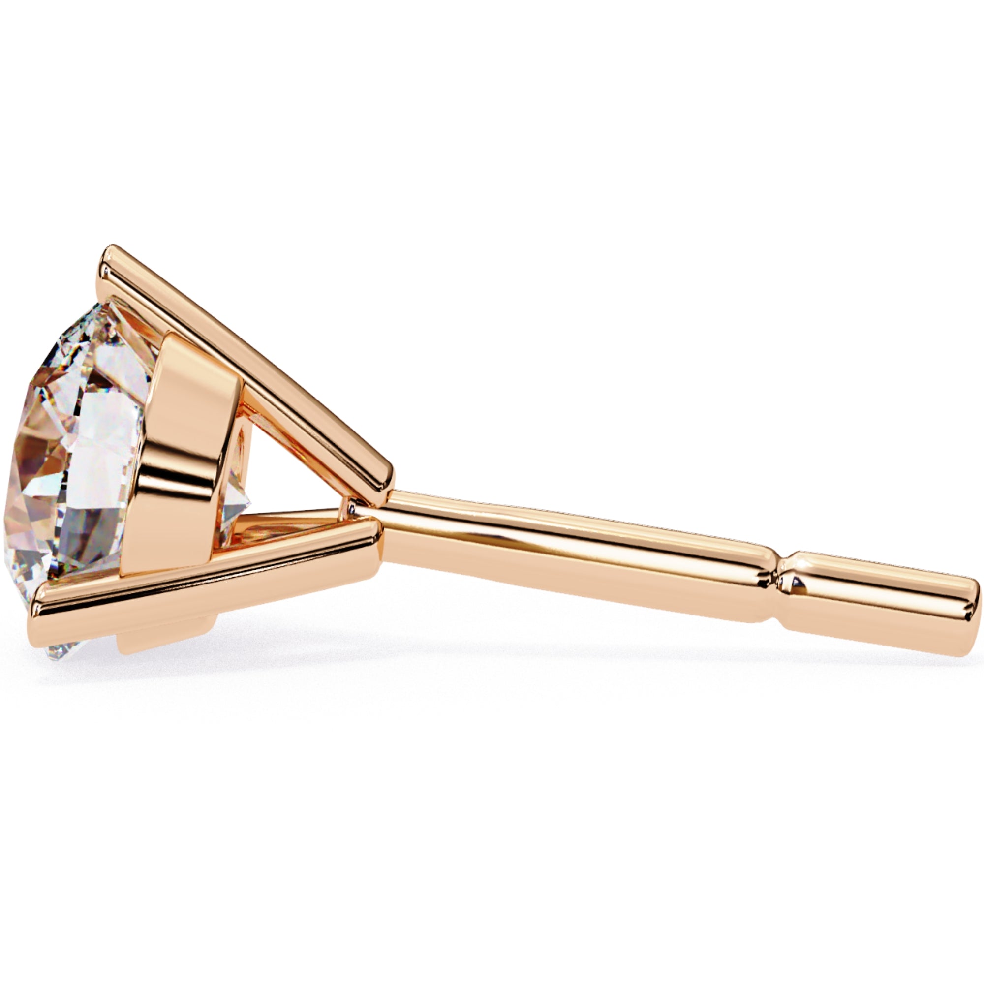 Cercei Stud din Aur 14k Cu Diamante Naturale Tăietură Briliant de 2.5 ct din - Castelo.ro