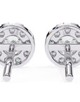 Cercei Stud Fleur din Aur 14k cu Moissanite Tăietură Briliant de 0.26 ct din 14K Aur Alb - Castelo.ro