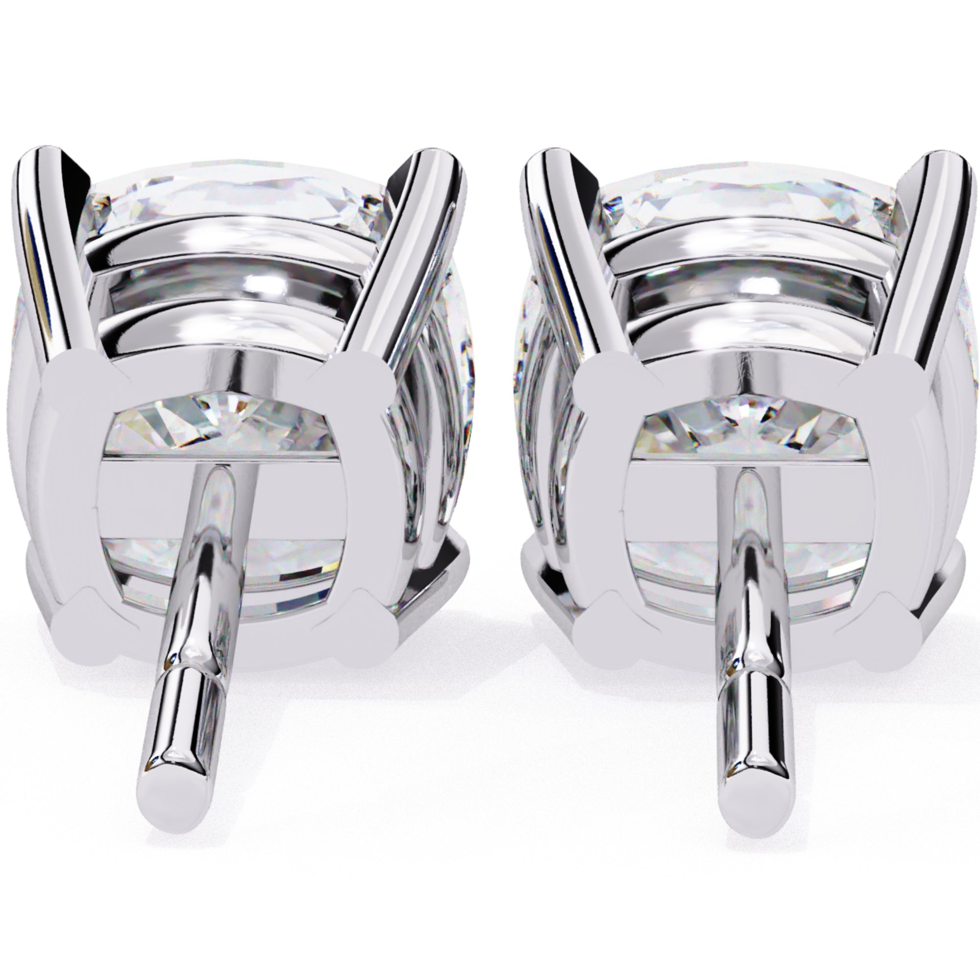 Cercei Stud Majestic cu Moissanite Tăietură Briliant de 2.5 ct din - Castelo.ro