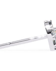Cercei Stud Fleur din Aur 14k cu Moissanite Tăietură Briliant de 0.26 ct din 14K Aur Alb - Castelo.ro