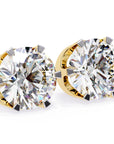 Cercei Solitaire Stud Luxury din Aur 14k cu Moissanite de 2.57 ct