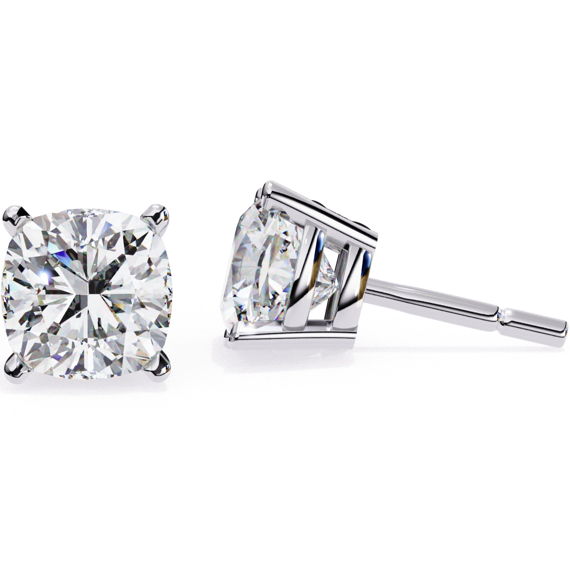 Cercei Stud Majestic cu Moissanite Tăietură Briliant de 2.5 ct din - Castelo.ro