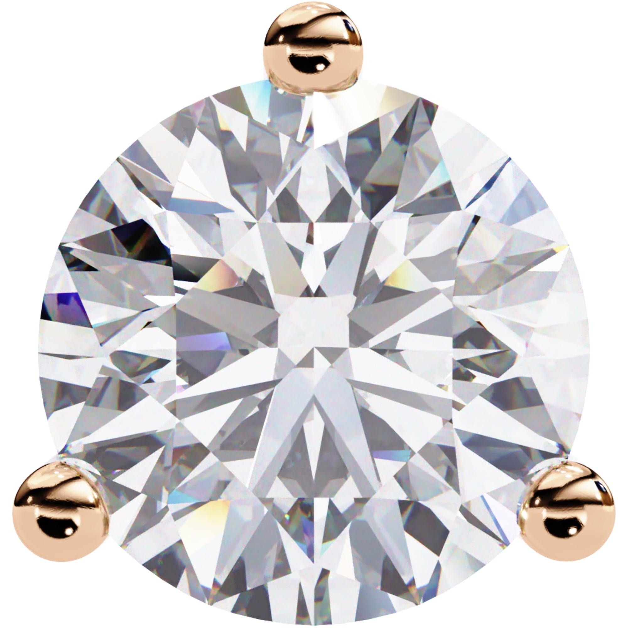 Cercei Stud din Aur 14k Cu Diamante Naturale Tăietură Briliant de 2.5 ct din - Castelo.ro