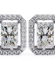 Cercei Stud Radiant Eiffel cu Moissanite de 0.95 ct din - Castelo.ro