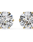 Cercei Stud Majestic din Aur 14k cu Moissanite Tăietură Briliant de 2.5 ct