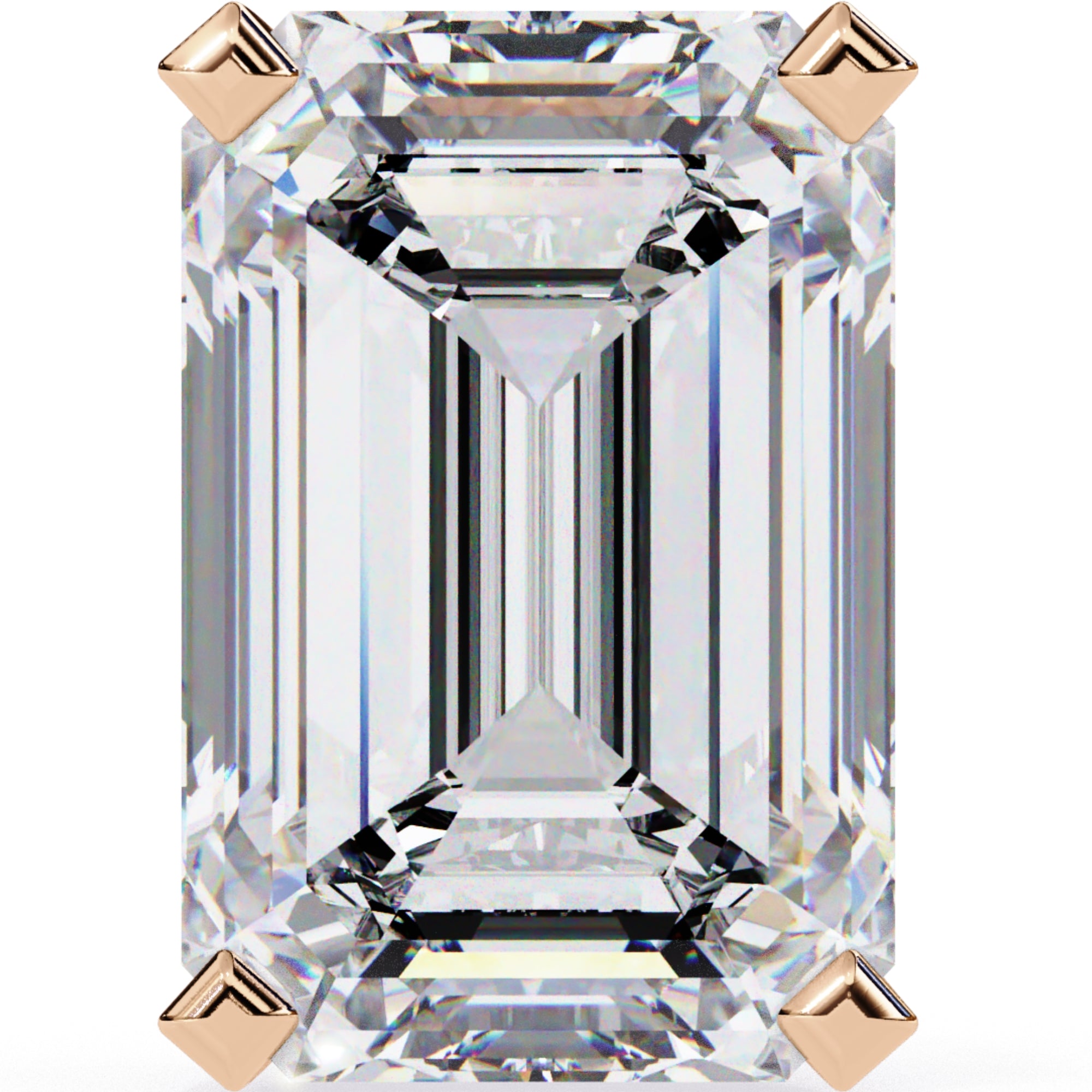 Cercei Stud Noble din Aur 14k cu Moissanite Tăietură Emerald de 2.4 ct