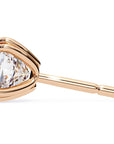 Cercei Stud Monaco cu Moissanite Tăietură Cushion Square de 2.2 ct din 18K Aur Roz - Castelo.ro