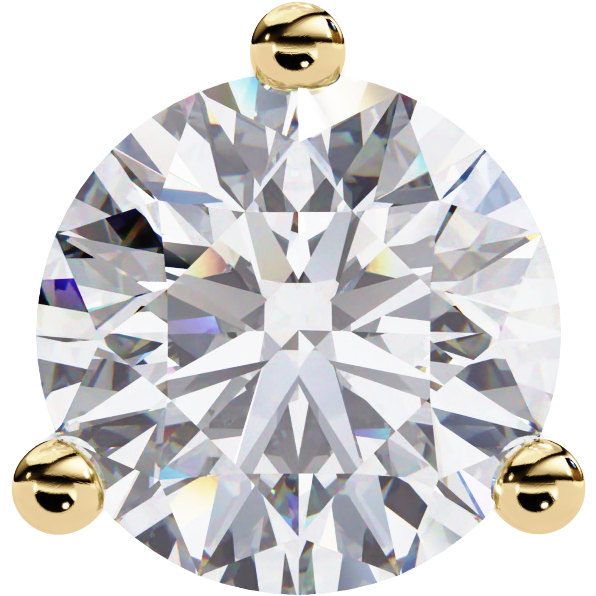 Cercei Stud din Aur 14k Cu Diamante Naturale Tăietură Briliant de 2.5 ct din - Castelo.ro
