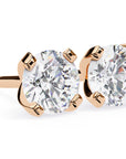 Cercei Stud L'Arte din Aur 14k cu Diamante Naturale Tăietură Briliant de 2.5 ct din 14K Aur Roz - Castelo.ro