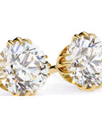 Cercei Stud Imperial din Aur 14k cu Moissanite Tăietură Briliant de 2.8 ct din 14K Aur Galben - Castelo.ro