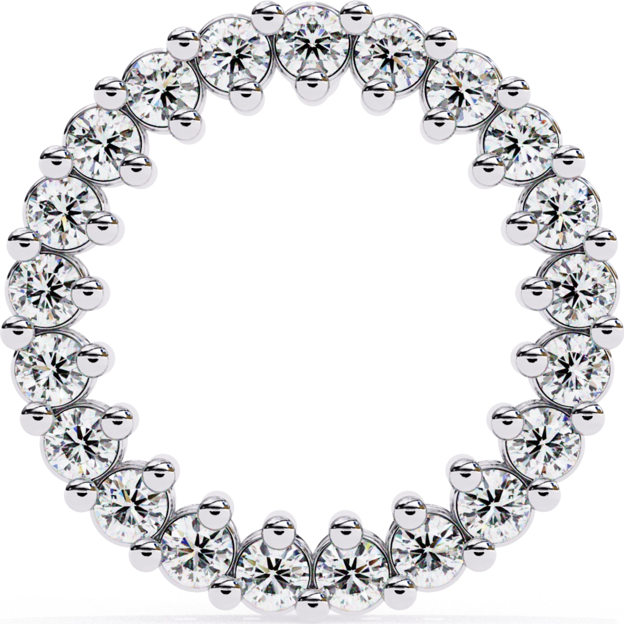 Cercei Stud Circle of Fire cu Diamante Naturale Tăietură Briliant de 0.3 ct din - Castelo.ro