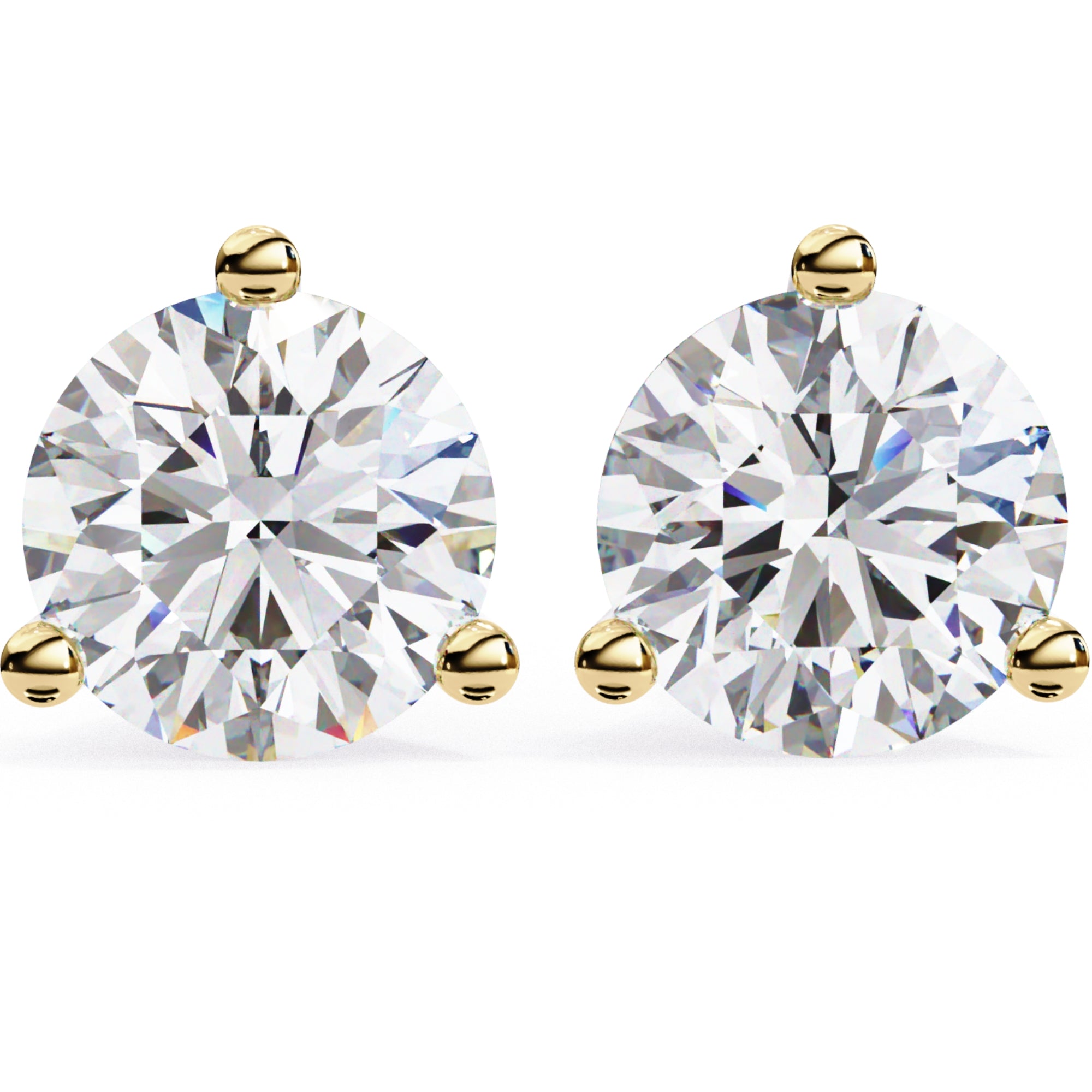 Cercei Stud din Aur 14k Cu Diamante Naturale Tăietură Briliant de 2.5 ct din - Castelo.ro