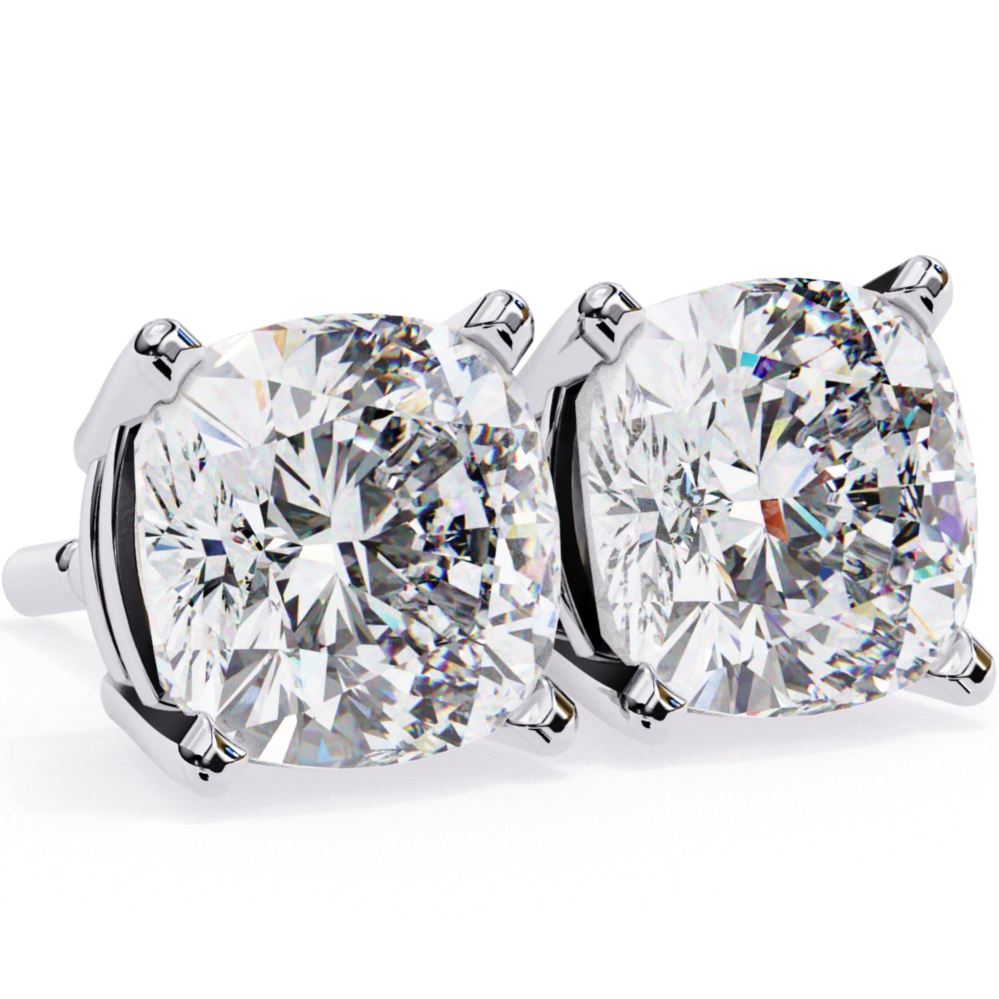 Cercei Stud Majestic cu Moissanite Tăietură Briliant de 2.5 ct din - Castelo.ro