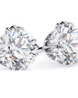 Cercei Stud Imperial din Aur 14k cu Moissanite Tăietură Briliant de 2.8 ct din 14K Aur Alb - Castelo.ro