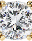 Cercei Stud Monaco cu Moissanite Tăietură Cushion Square de 2.2 ct din 18K Aur Galben - Castelo.ro
