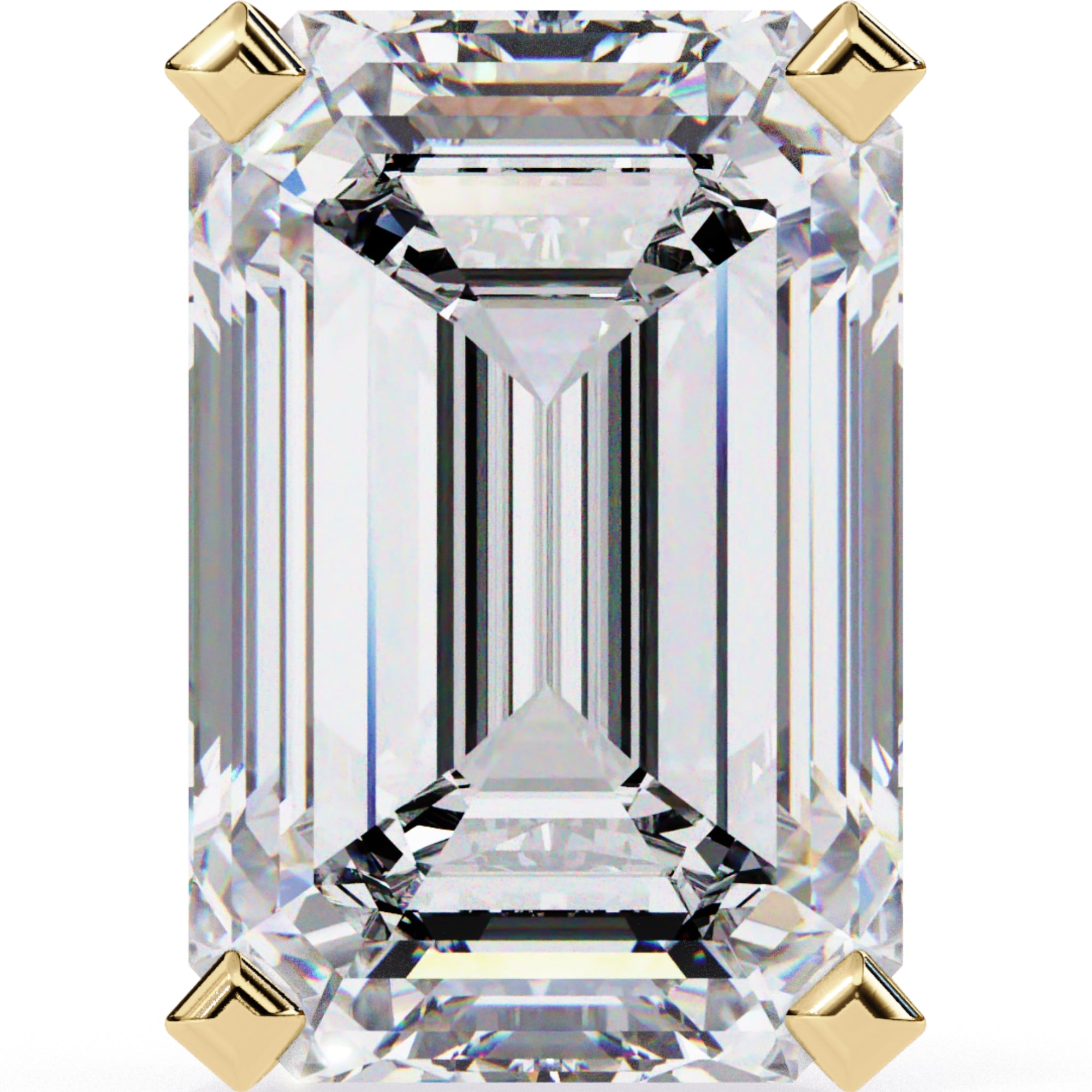 Cercei Stud Noble din Aur 14k cu Moissanite Tăietură Emerald de 2.4 ct