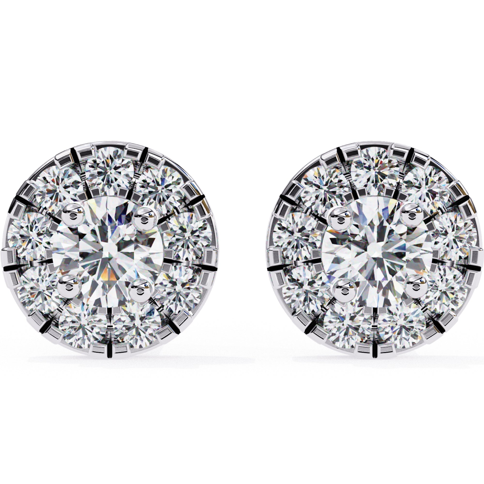 Cercei Stud Fleur din Aur 14k cu Moissanite Tăietură Briliant de 0.26 ct din 14K Aur Roz - Castelo.ro