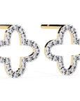 Cercei Star Stud din Aur 14k cu Moissanite Tăietură Briliant de 0.24 ct din 14K Aur Galben - Castelo.ro