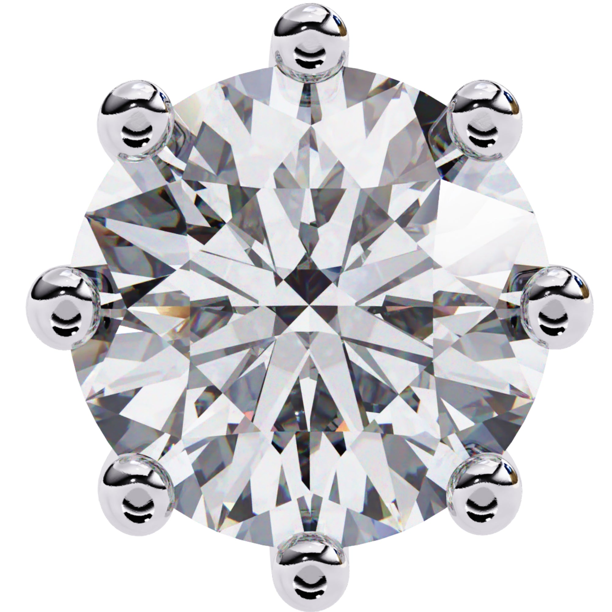 Cercei Solitaire Stud cu Diamante Create în Laborator de 2.57 ct din 18K Aur Roz - Castelo.ro