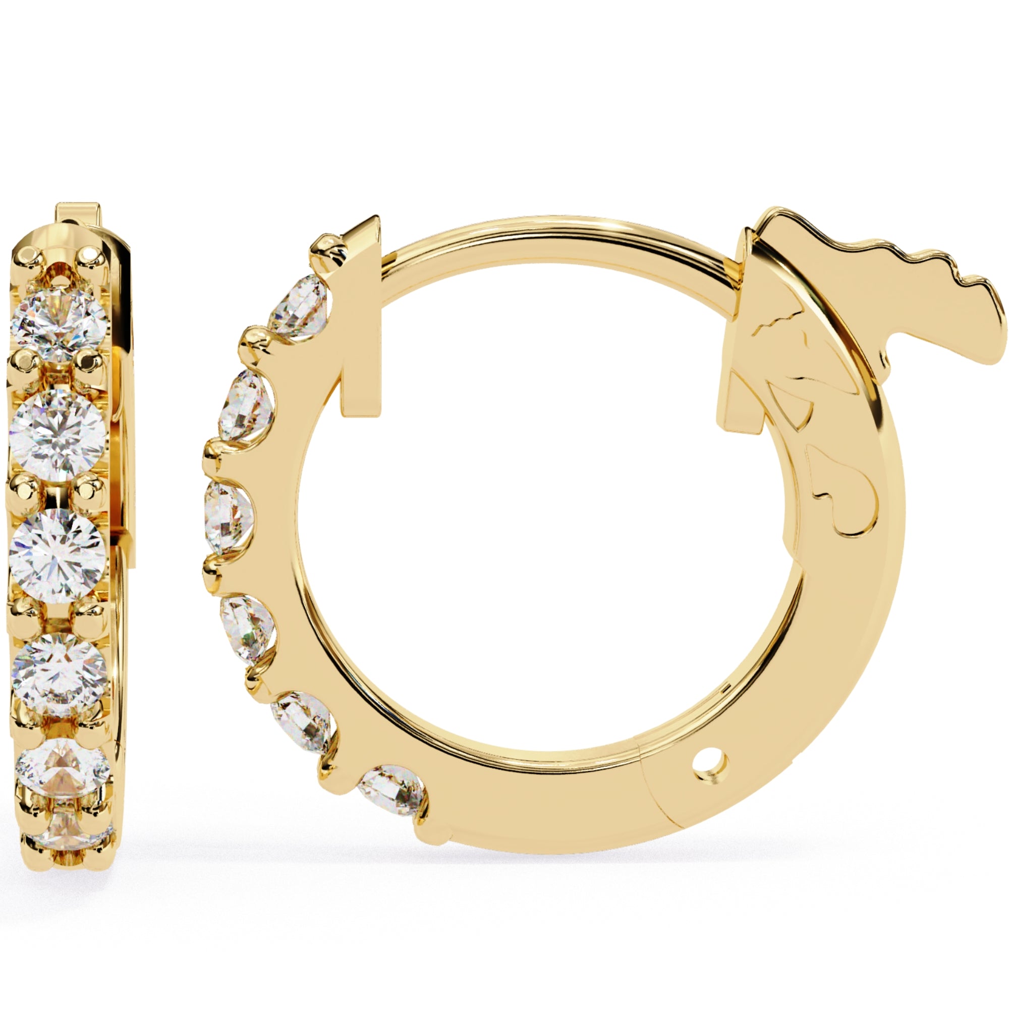 Cercei Voyage cu Diamante Create în Laborator de 0.36 ct din 18K Aur Galben - Castelo.ro