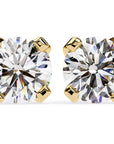 Cercei Stud L'Arte din Aur 14k cu Diamante Naturale Tăietură Briliant de 2.5 ct din 14K Aur Galben - Castelo.ro