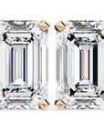 Cercei Stud Noble din Aur 14k cu Moissanite Tăietură Emerald de 2.4 ct