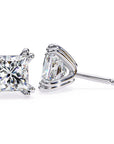 Cercei Stud Lumiere din Aur 14k cu Diamante Create în Laborator Tăietură Princess de 3 ct din 14K Aur Alb - Castelo.ro