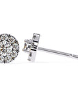 Cercei Stud Fleur din Aur 14k cu Moissanite Tăietură Briliant de 0.26 ct din 14K Aur Alb - Castelo.ro