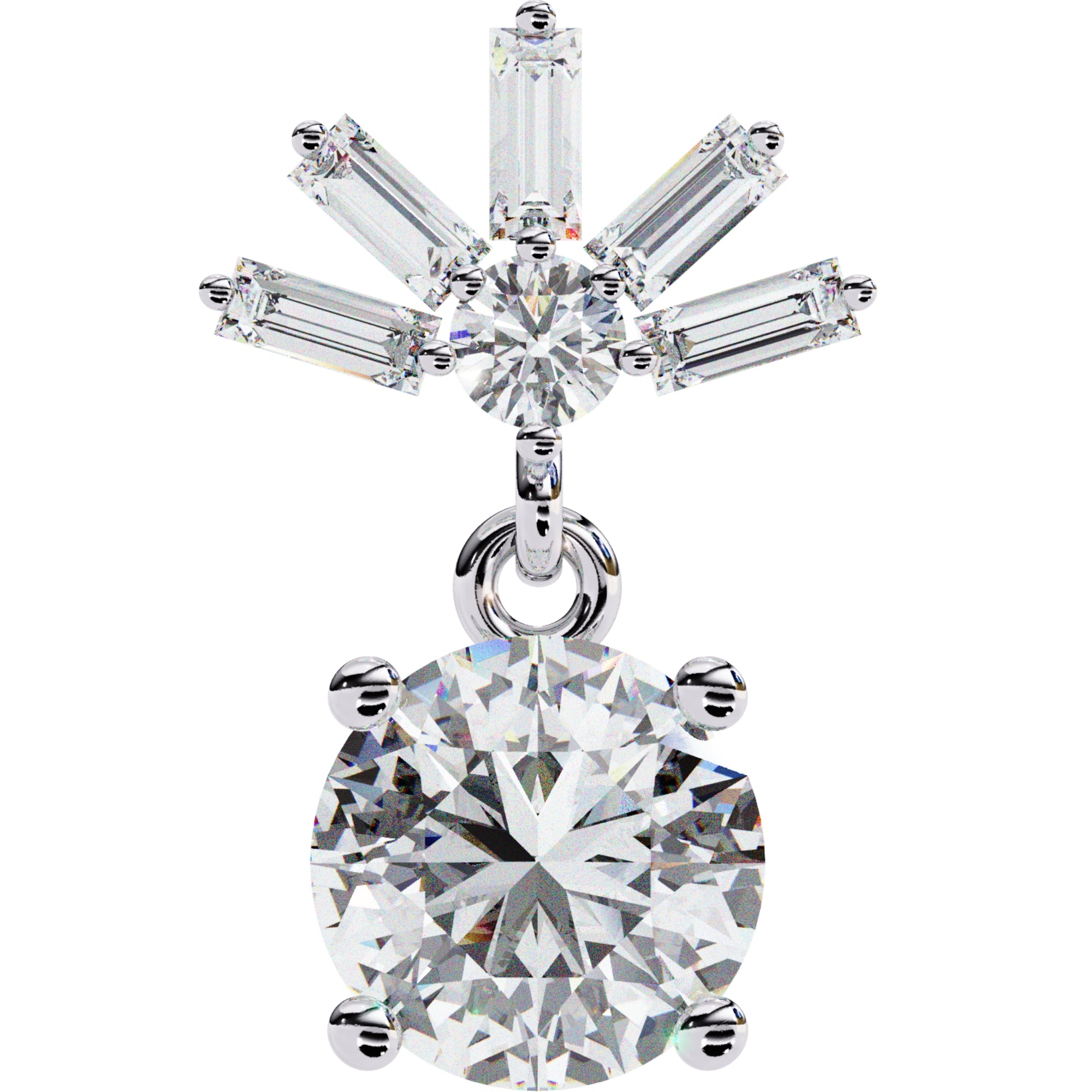 Cercei Aqua D'Azure cu Diamante Create în Laborator de 0.86 ct din - Castelo.ro