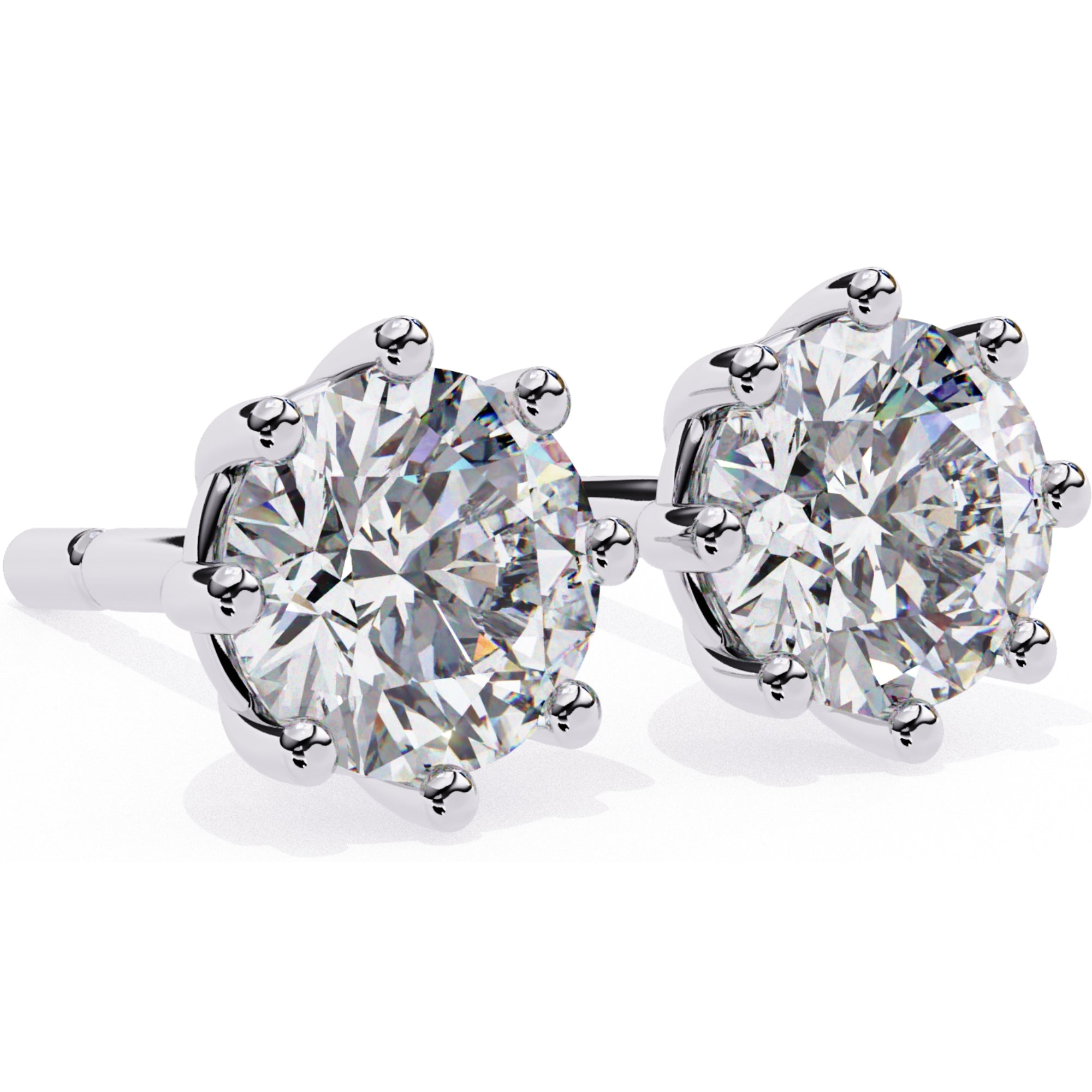 Cercei Solitaire Stud cu Diamante Create în Laborator de 2.57 ct din - Castelo.ro
