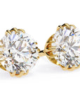 Cercei Stud Imperial din Aur 14k cu Diamante Naturale Tăietură Briliant de 2.8 ct din 14K Aur Galben - Castelo.ro