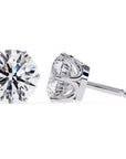 Cercei Stud Majestic din Aur 14k cu Moissanite Tăietură Briliant de 2.5 ct