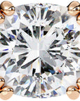 Cercei Stud Monaco cu Moissanite Tăietură Cushion Square de 2.2 ct din 18K Aur Roz - Castelo.ro