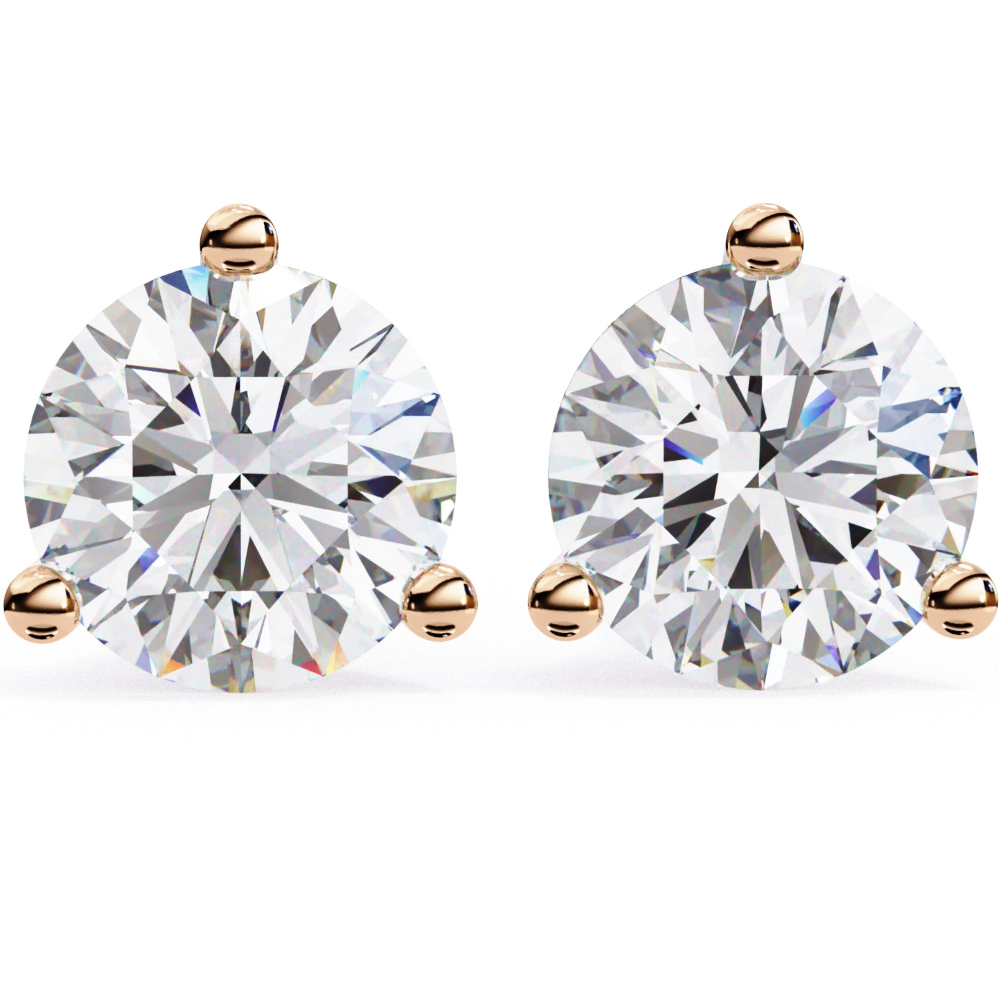 Cercei Stud din Aur 14k Cu Diamante Naturale Tăietură Briliant de 2.5 ct din - Castelo.ro