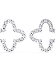 Cercei Star Stud din Aur 14k cu Moissanite Tăietură Briliant de 0.24 ct din 14K Aur Roz - Castelo.ro