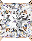 Cercei Stud Imperial din Aur 14k cu Moissanite Tăietură Princess de 3 ct din 14K 8K Aur Roz - Castelo.ro