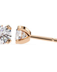 Cercei Stud L'Arte din Aur 14k cu Diamante Naturale Tăietură Briliant de 2.5 ct din 14K Aur Roz - Castelo.ro