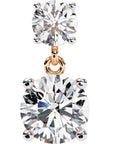 Cercei Drop Stud din Aur 14k Cu Diamante Create în Laborator Tăietură Briliant de 3.7 ct din 14K Aur Roz - Castelo.ro