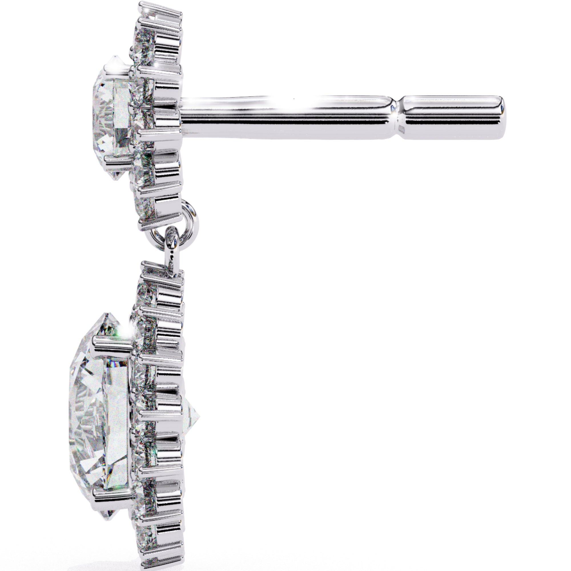 Cercei Sola Reina cu Diamante Create în Laborator de 1.37 ct din - Castelo.ro