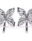 Cercei Stud Butterfly din Aur 14k cu Moissanite de 0.88 ct