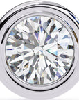 Cercei Stud Bezel din Aur 14k cu Moissanite Tăietură Briliant de 2.5 ct din 14K Aur Alb - Castelo.ro