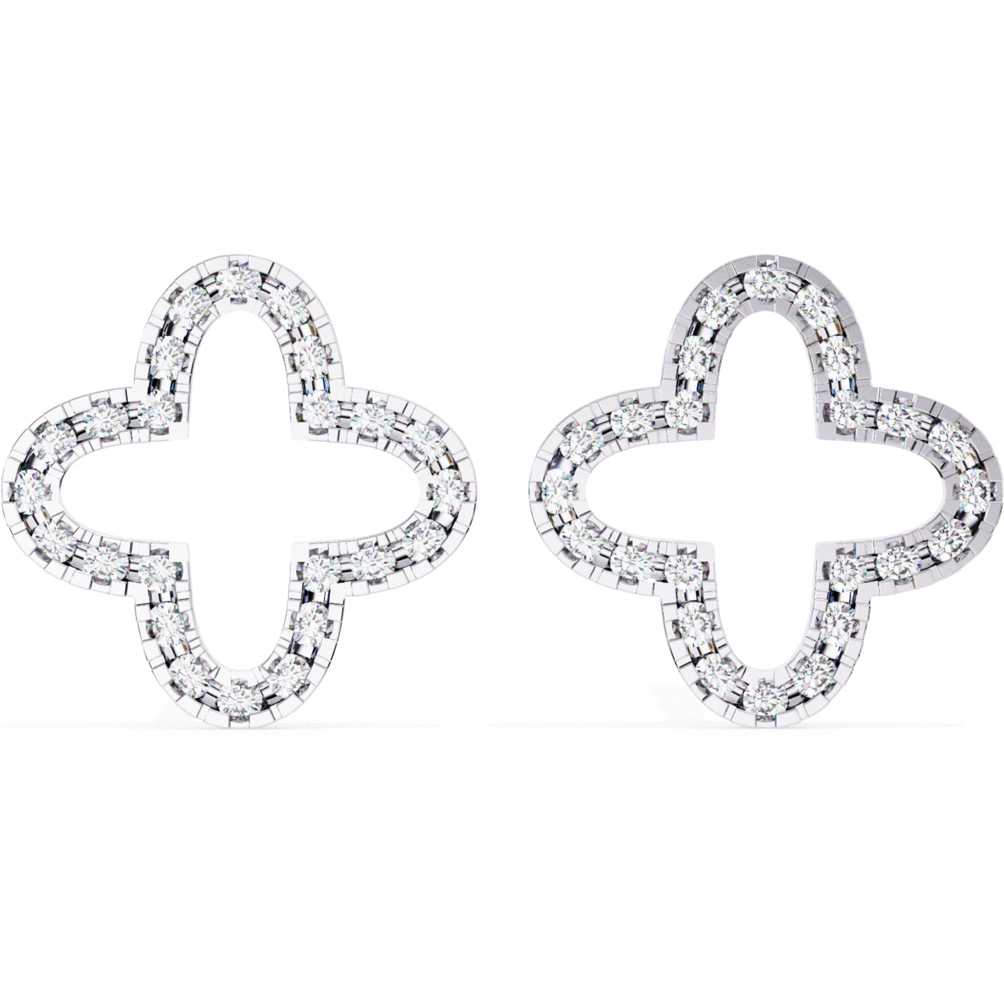 Cercei Star Stud din Aur 14k cu Moissanite Tăietură Briliant de 0.24 ct din 14K Aur Galben - Castelo.ro