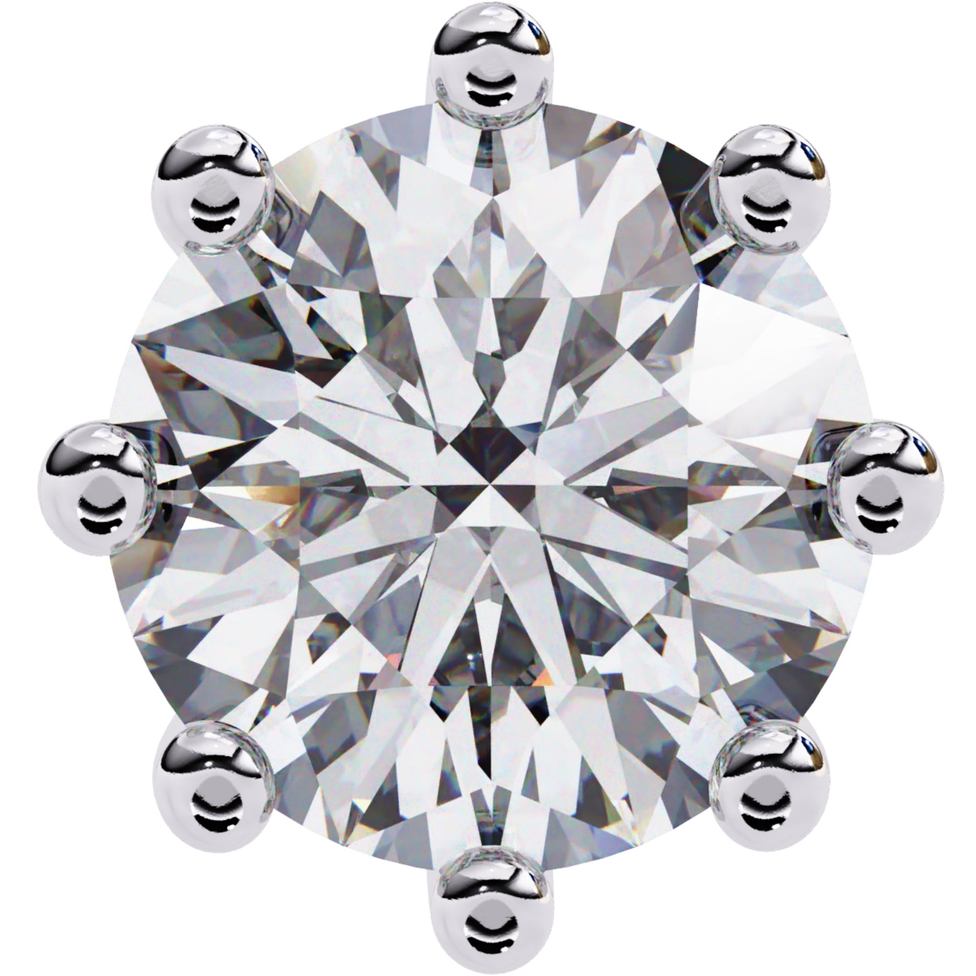 Cercei Solitaire Stud cu Diamante Create în Laborator de 2.57 ct din 18K Aur Galben - Castelo.ro