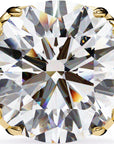 Cercei Stud Excalibur cu Moissanite Tăietură Briliant de 2.5 ct din 18K Aur Galben - Castelo.ro