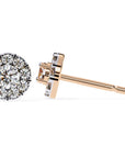 Cercei Stud Fleur din Aur 14k cu Moissanite Tăietură Briliant de 0.26 ct din 14K Aur Roz - Castelo.ro