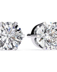 Cercei Solitaire Stud Luxury din Aur 14k cu Moissanite de 2.57 ct