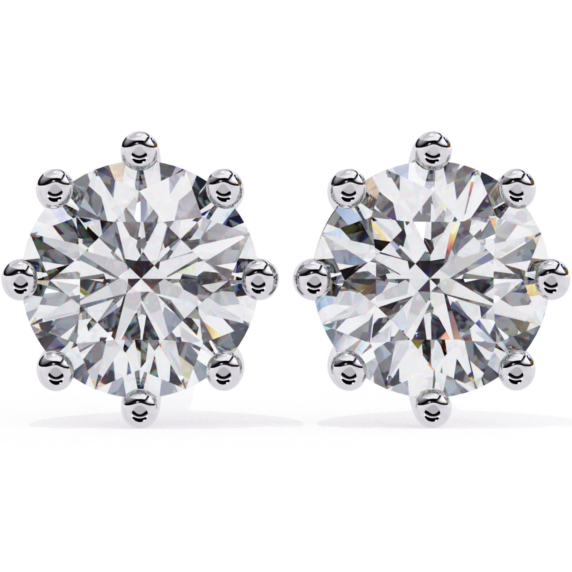Cercei Solitaire Stud cu Diamante Create în Laborator de 2.57 ct din - Castelo.ro