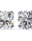 Cercei Stud L'Arte din Aur 14k cu Diamante Naturale Tăietură Briliant de 2.5 ct din 14K Aur Alb - Castelo.ro