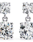Cercei Drop Stud Cu Diamante Naturale Tăietură Briliant de 3.7 ct din - Castelo.ro