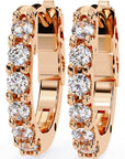 Cercei Voyage cu Diamante Create în Laborator de 0.36 ct din 18K Aur Roz - Castelo.ro